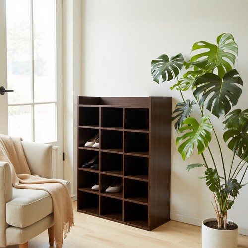 Tall wide wooden cube - wooden, 15