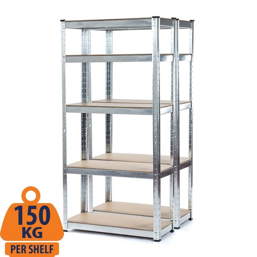 Bay steel shelving - 2-bay,