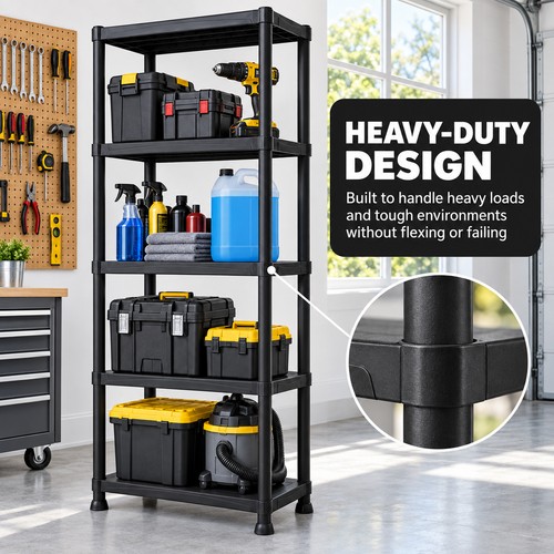 Tier plastic shelving - plastic,