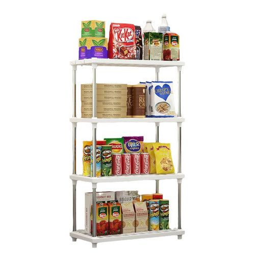 Tier plastic shelving units - 4,