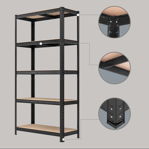 Tier shelving units - 5-tier, steel